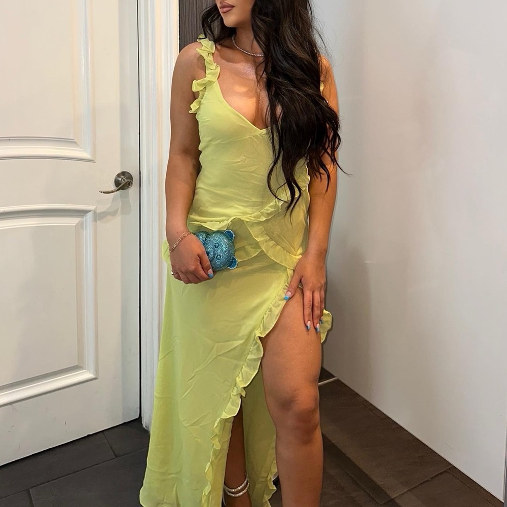 House of CB Georgette Ruffle Dress